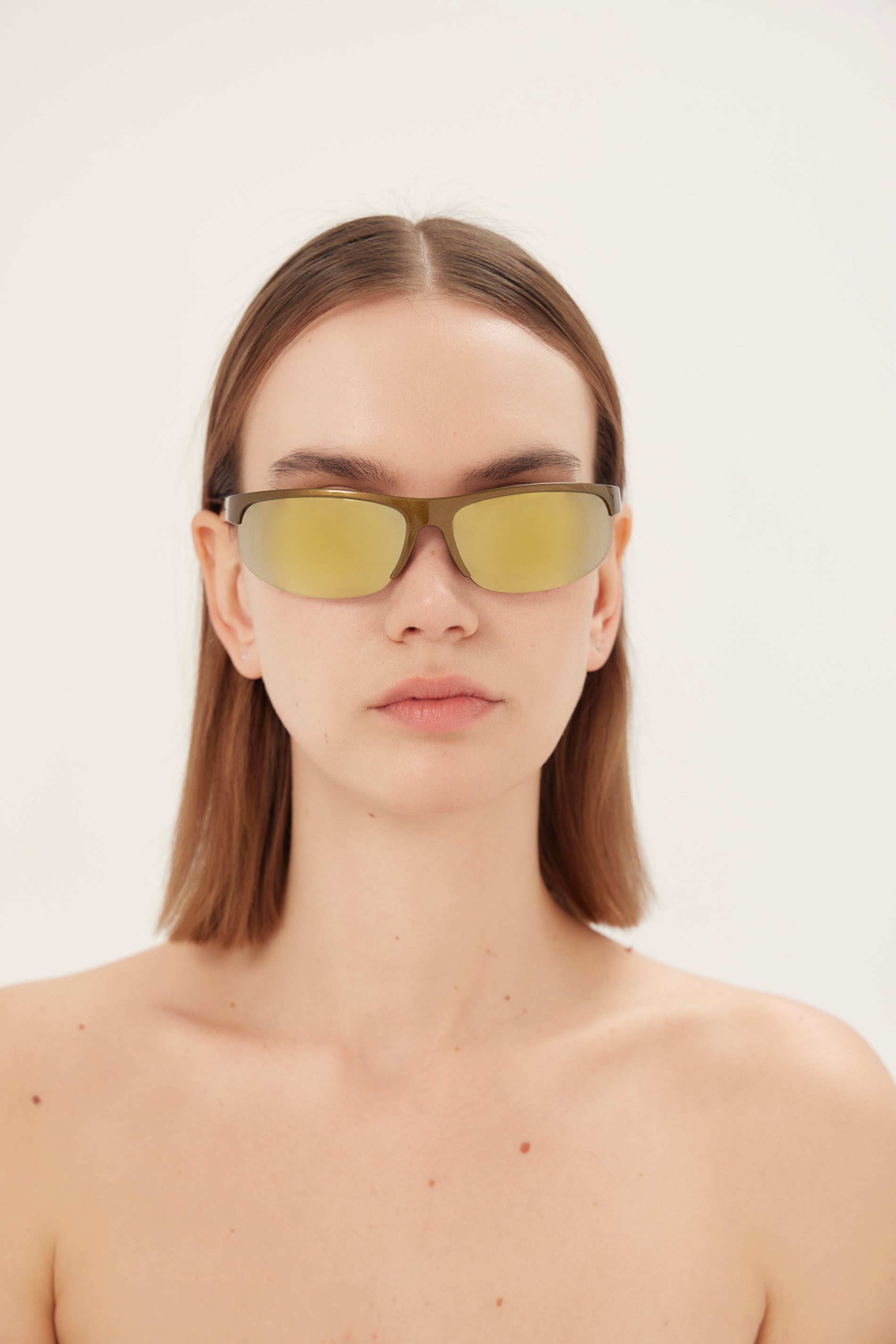 Gafas de sol Miu Miu marrones y doradas 0MU A02S 16Y8G1
